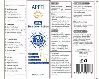 2 (Appti Body Sunscreen Lotion Label)